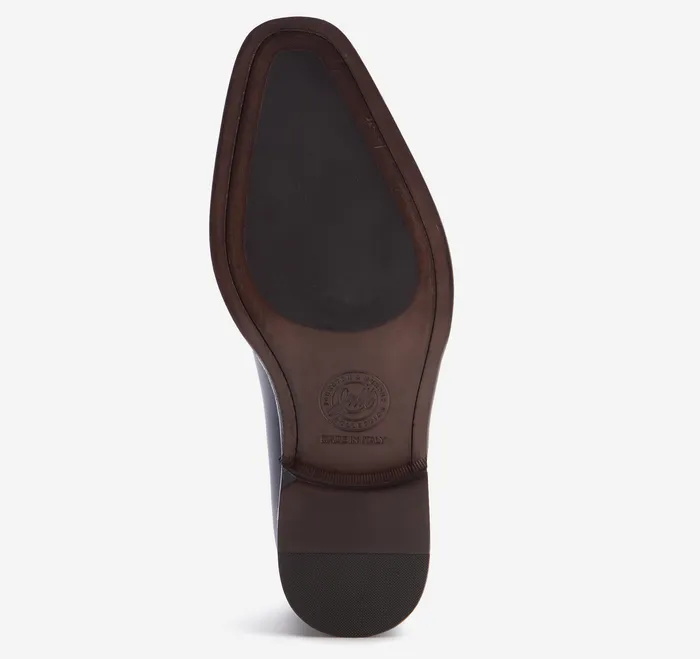 LaceUps Larson Plain Toe Navy Italian Calfskin Johnston and Murphy Men