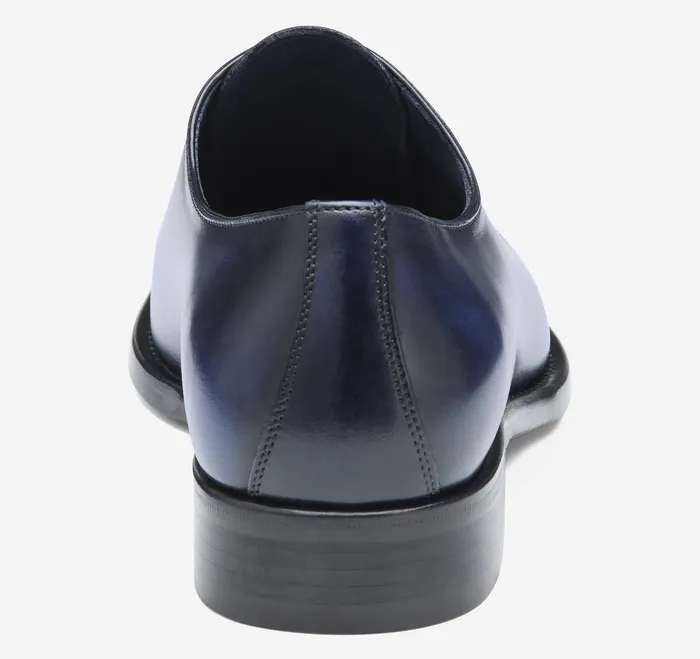 LaceUps Larson Plain Toe Navy Italian Calfskin Johnston and Murphy Men