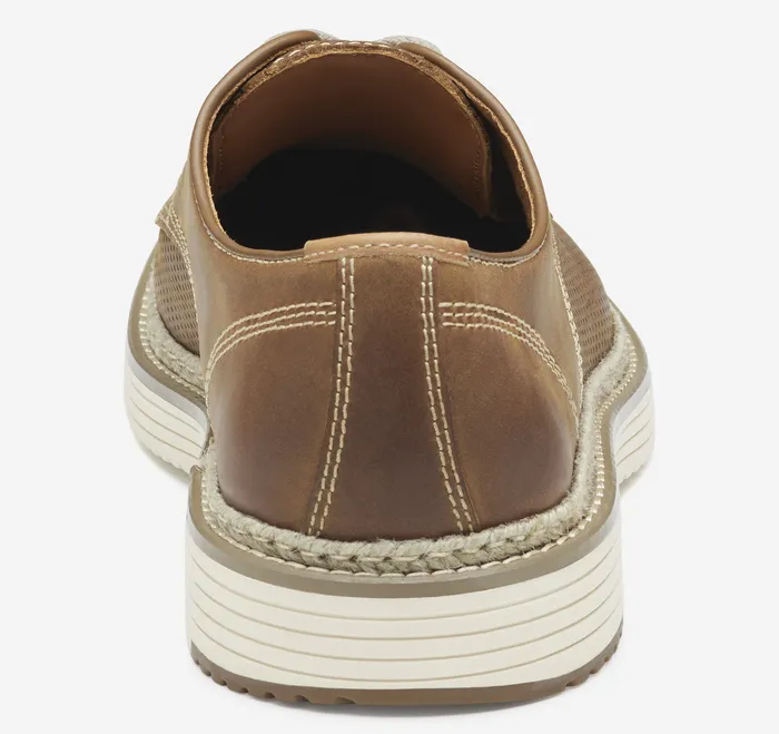 LaceUps Men Upton Perfed Plain Toe Brown Oiled Full Grain Johnston and Murphy