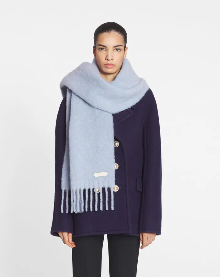 Lanvin Fringed Scarf In Wool Newlanvin Blue Women Lanvin Silks and Scarves Lanvin Fringed Scarf In Wool Newlanvin Blue Women Lanvin Silks and Scarves