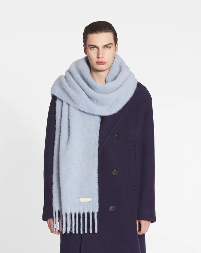 Lanvin Fringed Scarf In Wool Newlanvin Blue Women Lanvin Silks and Scarves Lanvin Fringed Scarf In Wool Newlanvin Blue Women Lanvin Silks and Scarves