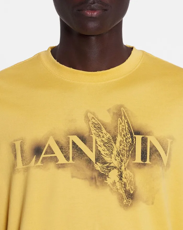 Lanvin X Future Classic Eagle Print Tshirt Corn Men Lanvin Tshirts and Polos Lanvin X Future Classic Eagle Print Tshirt Corn Men Lanvin Tshirts and Polos