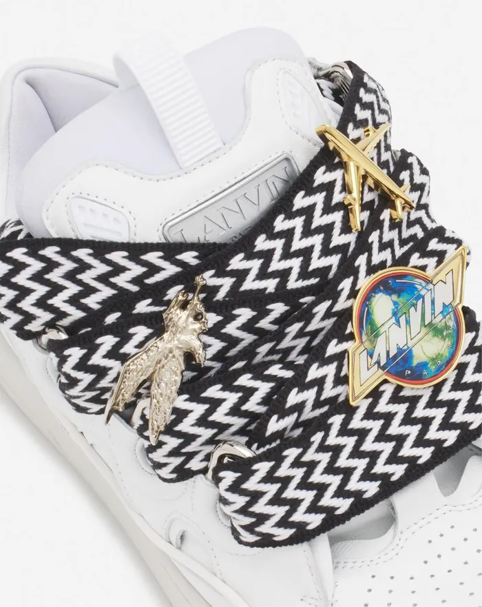 Lanvin X Future Curb 30 Leather Sneakers For Men Whiteblack Men Lanvin Curb Lanvin X Future Curb 30 Leather Sneakers For Men Whiteblack Men Lanvin Curb