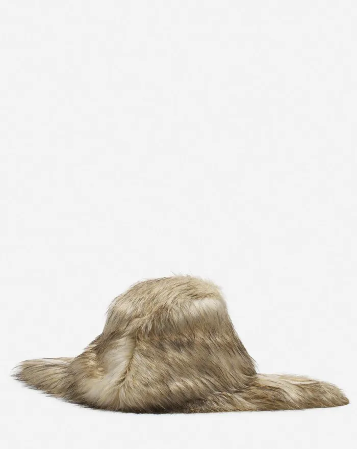 Lanvin X Future Faux Fur Fisherman Hat Sandchalk Men Lanvin Hats