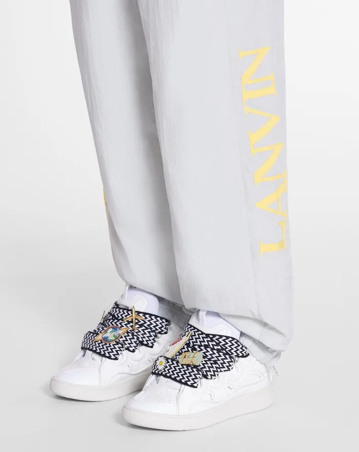 Lanvin X Future Jogging Pants With Contrasting Stripes Eagle Grey Men Lanvin Coats and Jackets Lanvin X Future Jogging Pants With Contrasting Stripes Eagle Grey Men Lanvin Coats and Jackets