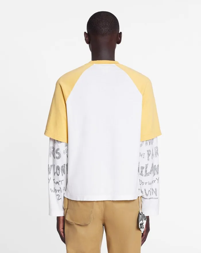 Lanvin X Future Longsleeved Print Tshirt Corn Men Lanvin Tshirts and Polos