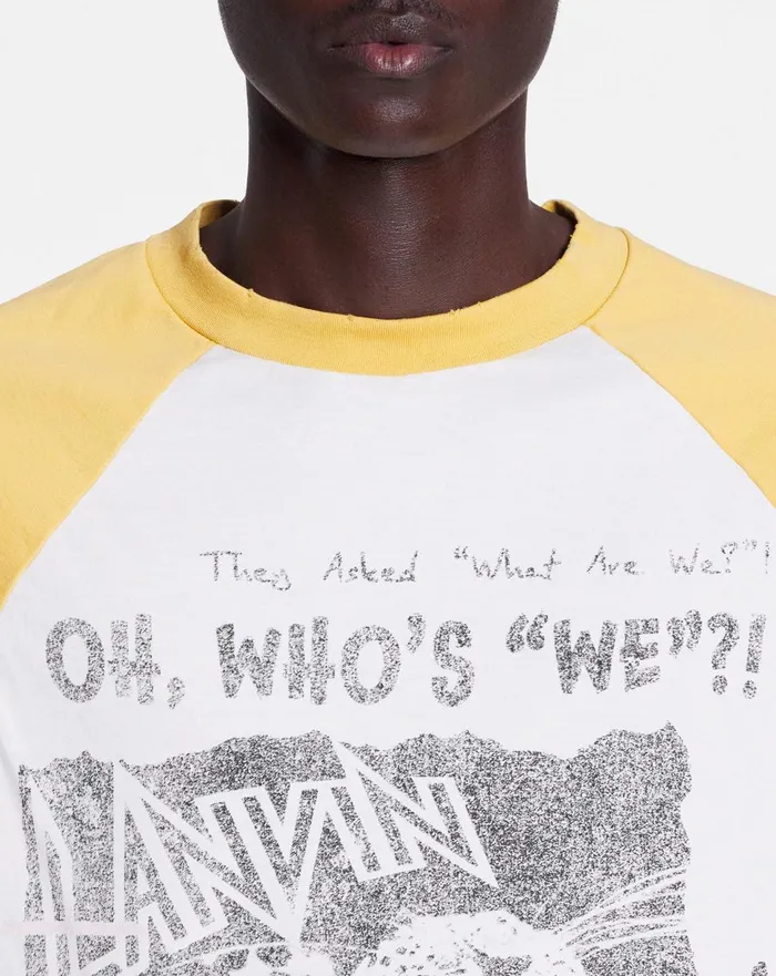 Lanvin X Future Longsleeved Print Tshirt Corn Men Lanvin Tshirts and Polos