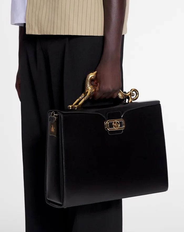 Lanvin X Future Pencil Leather Briefcase Black Men Lanvin Tote Bags Lanvin X Future Pencil Leather Briefcase Black Men Lanvin Tote Bags