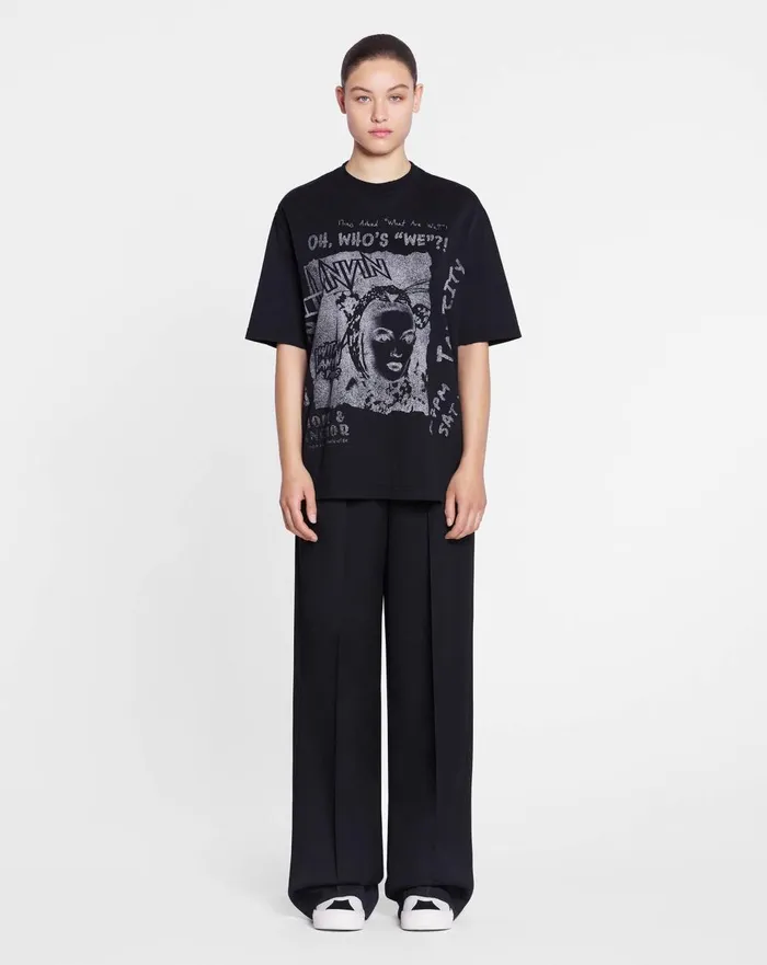 Lanvin X Future Unisex Classic Printed Tshirt Black Women Lanvin TShirts and Sweatshirts Lanvin X Future Unisex Classic Printed Tshirt Black Women Lanvin TShirts and Sweatshirts