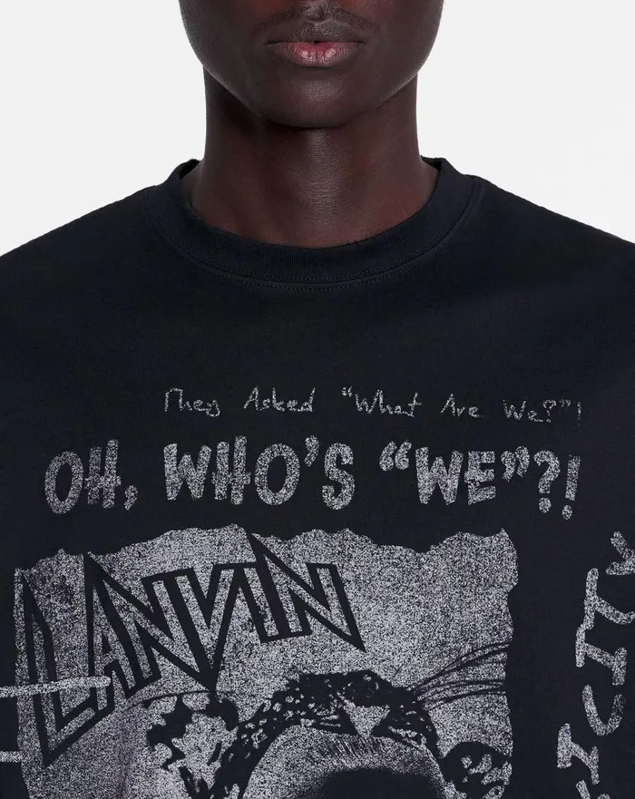 Lanvin X Future Unisex Classic Printed Tshirt Black Women Lanvin TShirts and Sweatshirts Lanvin X Future Unisex Classic Printed Tshirt Black Women Lanvin TShirts and Sweatshirts