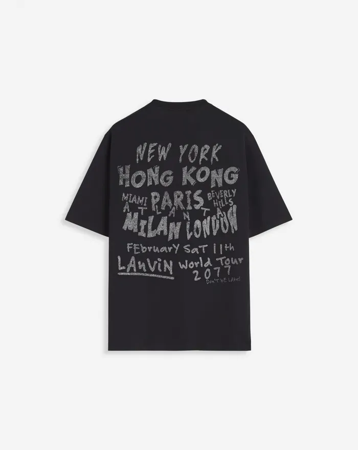 Lanvin X Future Unisex Classic Printed Tshirt Black Women Lanvin TShirts and Sweatshirts Lanvin X Future Unisex Classic Printed Tshirt Black Women Lanvin TShirts and Sweatshirts