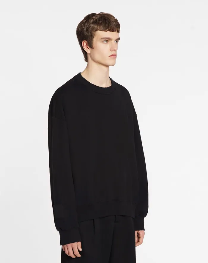 Lanvin X Future Unisex Loosefit Printed Sweatshirt Black Women Lanvin TShirts and Sweatshirts