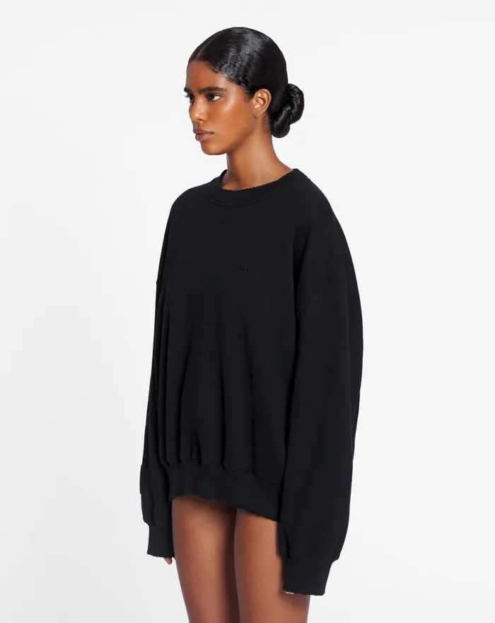 Lanvin X Future Unisex Loosefit Printed Sweatshirt Black Women Lanvin TShirts and Sweatshirts