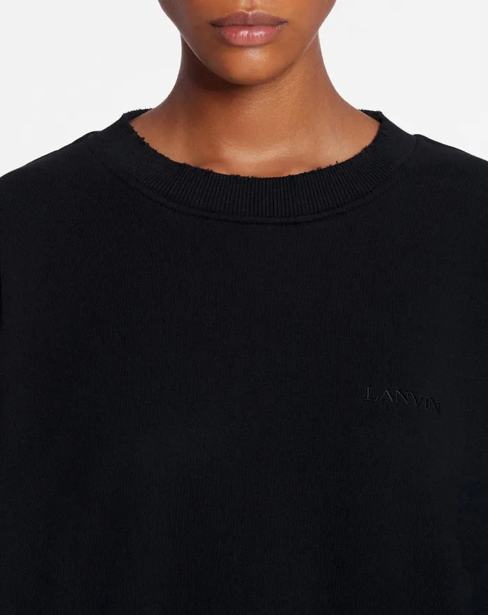 Lanvin X Future Unisex Loosefit Printed Sweatshirt Black Women Lanvin TShirts and Sweatshirts