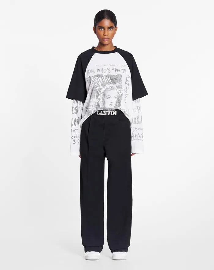 Lanvin X Future Unisex Wideleg Pants Black Women Lanvin Pants Lanvin X Future Unisex Wideleg Pants Black Women Lanvin Pants