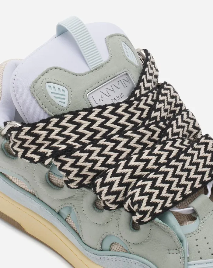 Leather Curb Sneakers Light Blue Men Lanvin Curb Leather Curb Sneakers Light Blue Men Lanvin Curb