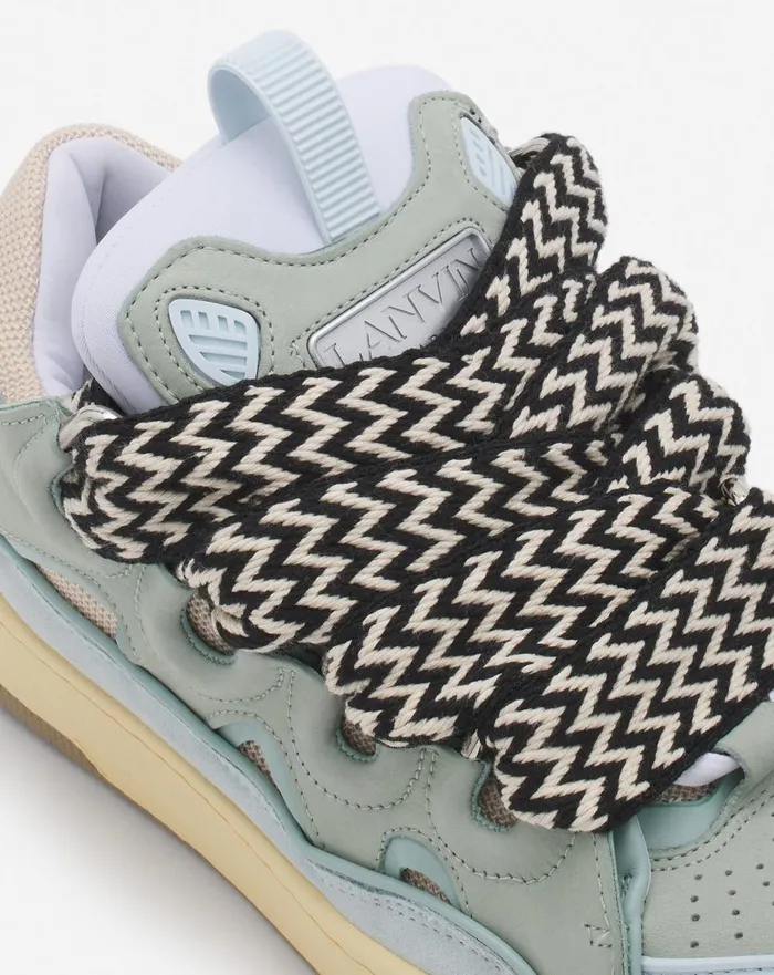 Leather Curb Sneakers Light Blue Women Lanvin Curb Leather Curb Sneakers Light Blue Women Lanvin Curb