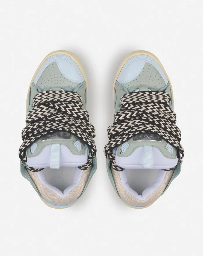 Leather Curb Sneakers Light Blue Women Lanvin Curb Leather Curb Sneakers Light Blue Women Lanvin Curb