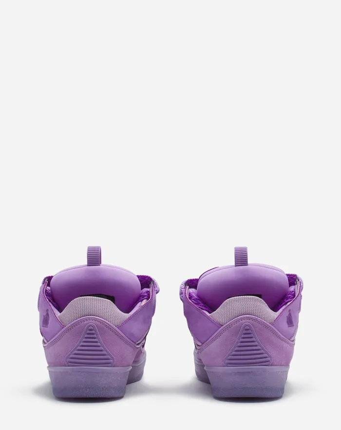 Leather Curb Sneakers Lilac Women Lanvin Curb