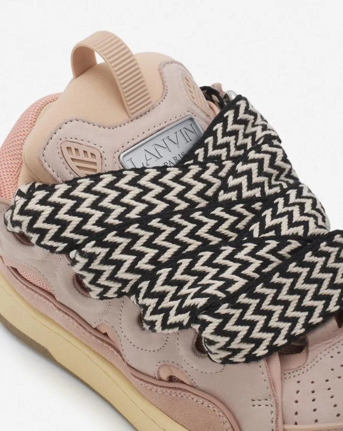 Leather Curb Sneakers Pink Women Lanvin Sneakers Leather Curb Sneakers Pink Women Lanvin Sneakers