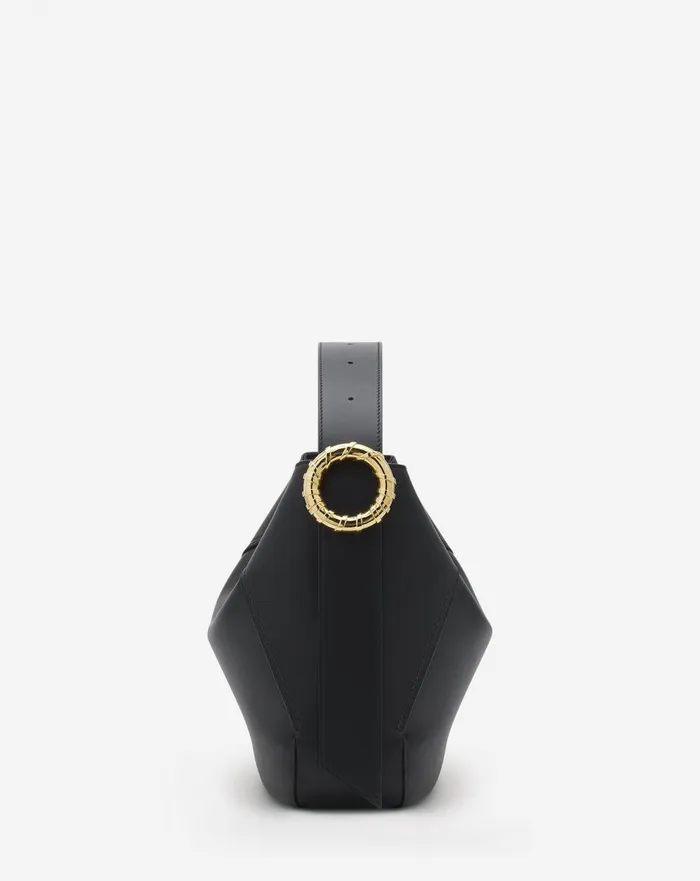 Leather Mlodie Hobo Bag Black Women Lanvin Tote Bags and Top Handle Bags