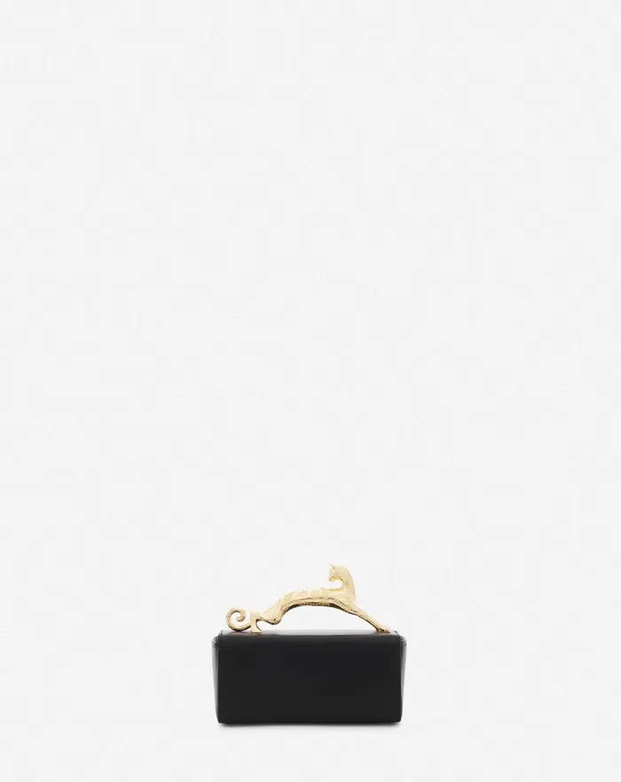 Leather Micro Pencil Cat Bag Black Women Lanvin Wallets and Small Leather Goods