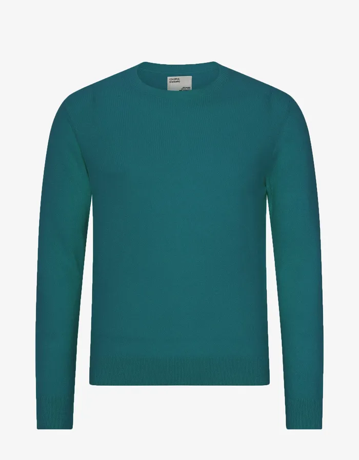 Light Merino Wool Crew 8211 Ocean Green Knit Sweaters Colorfulstandard Men