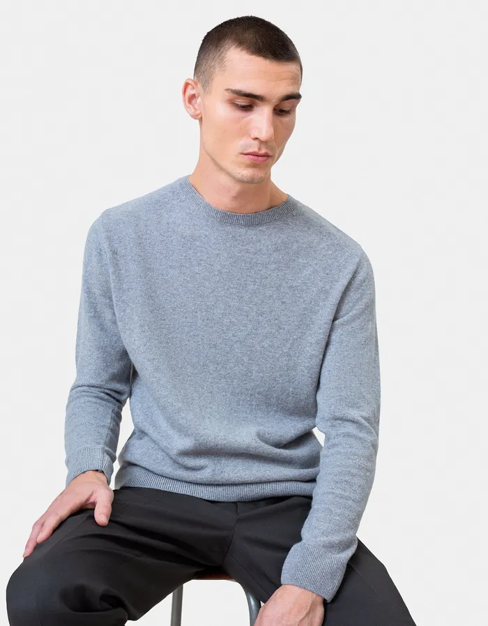 Light Merino Wool Crew 8211 Ocean Green Knit Sweaters Colorfulstandard Men