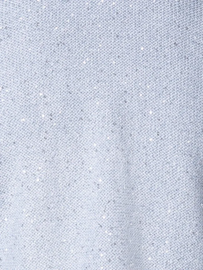 Linen Cotton Blend Cardigan With Sequins Bleached Denim Women Akris Knitwear