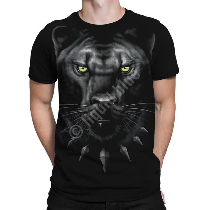 Liquid Blue Athletic TShirt Men King Panther Black Athletic TShirt
