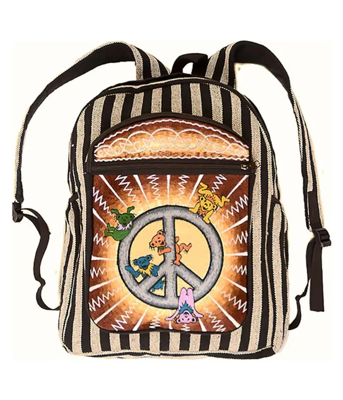 Liquid Blue Bags Accessories Bear Hanging Peace Backpack