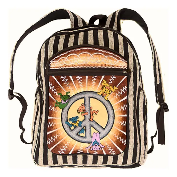 Liquid Blue Bags Accessories Bear Hanging Peace Backpack