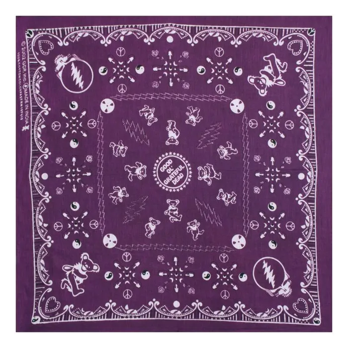 Liquid Blue Bandanas Accessories Good Ol GD Purple Bandana