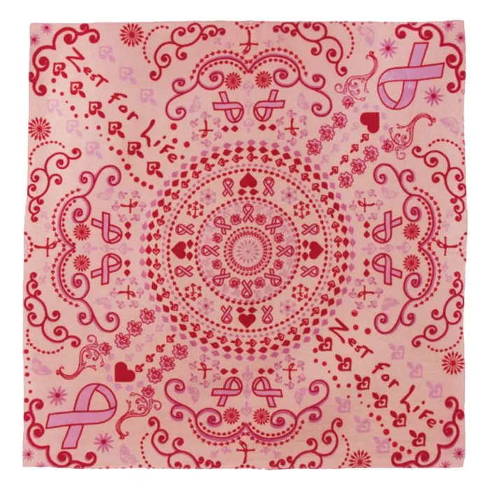 Liquid Blue Bandanas Accessories Zest For Life Pink Ribbon Bandana