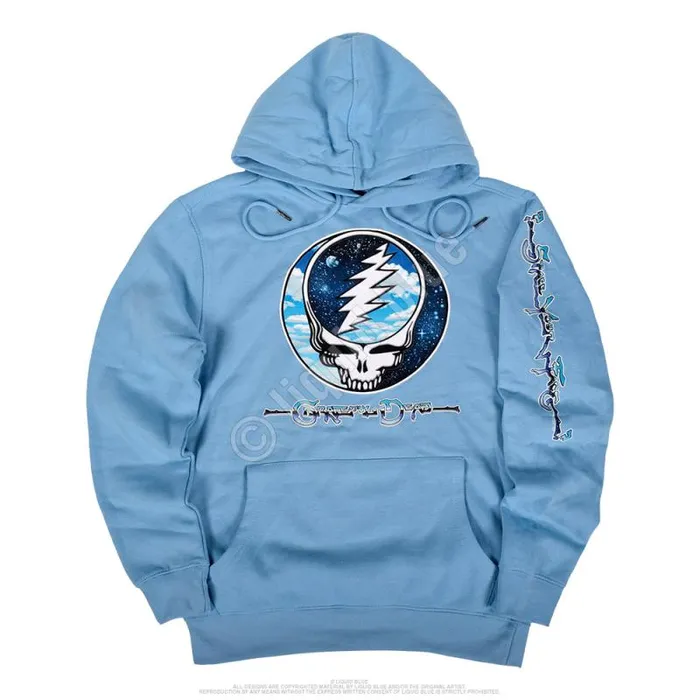 Liquid Blue Hoodie Men Steal Your Sky Space Light Blue Sleeve Printed Hoodie Liquid Blue Hoodie Men Steal Your Sky Space Light Blue Sleeve Printed Hoodie