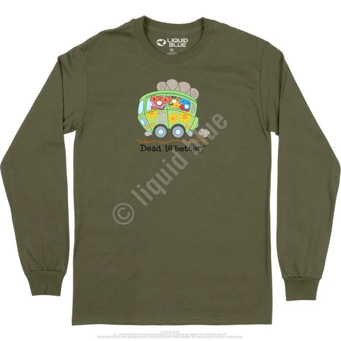 Liquid Blue Long Sleeve Men Bus Dead Is Better Long Sleeve TShirt