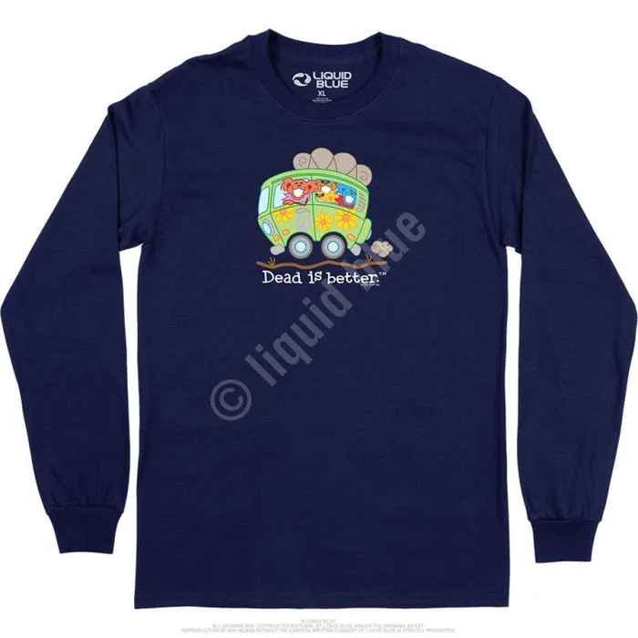 Liquid Blue Long Sleeve Men Bus Dead Is Better Long Sleeve TShirt