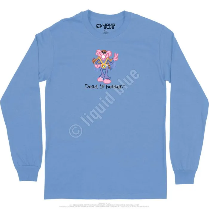 Liquid Blue Long Sleeve Men Fringe Dead Is Better Long Sleeve TShirt