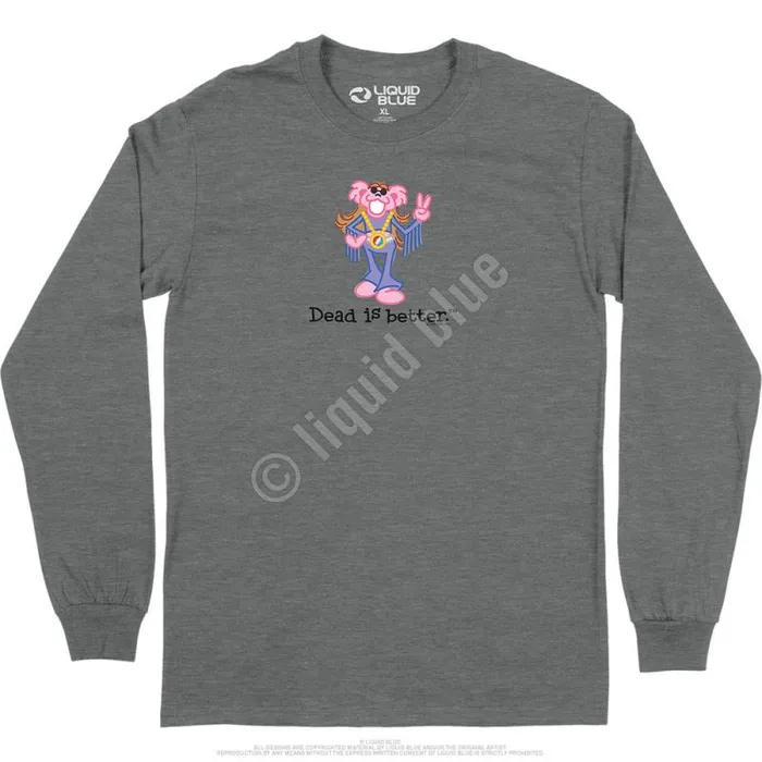 Liquid Blue Long Sleeve Men Fringe Dead Is Better Long Sleeve TShirt