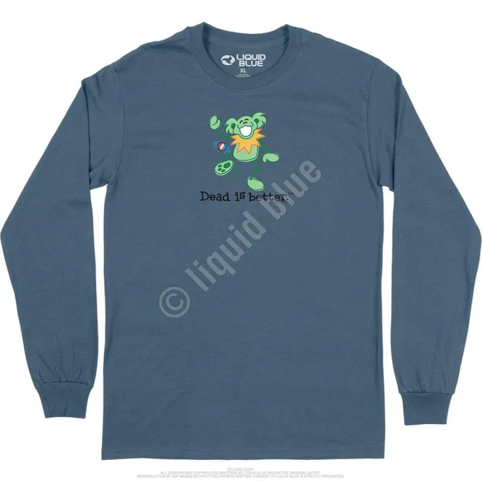 Liquid Blue Long Sleeve Men Hacky Dead Is Better Long Sleeve TShirt