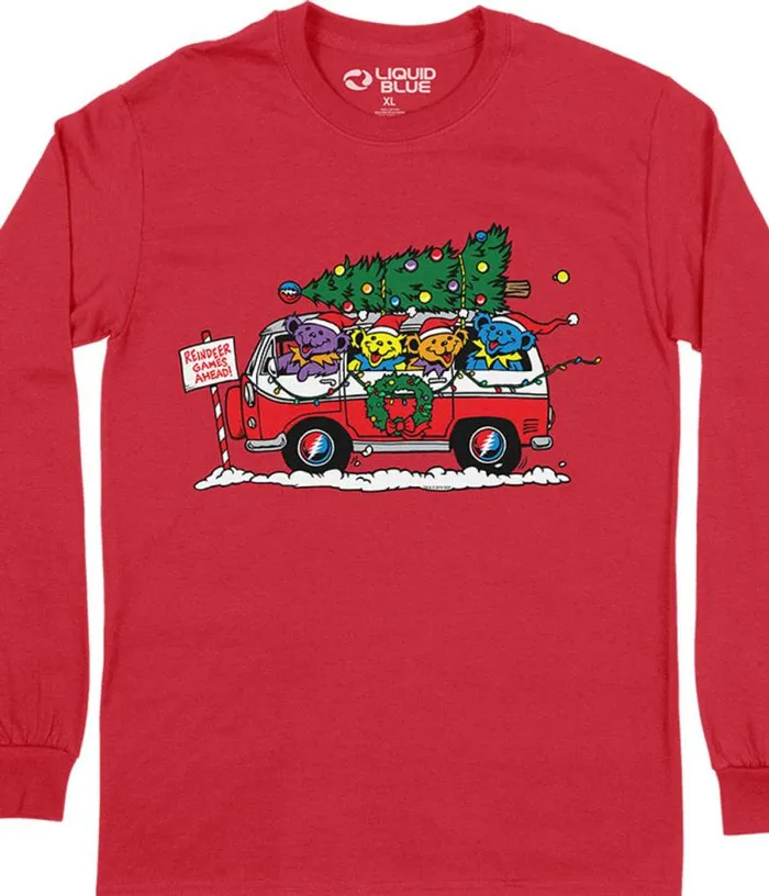 Liquid Blue Long Sleeve Men Steal Your Christmas Tree Long Sleeve TShirt