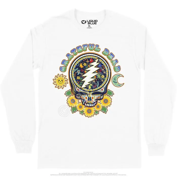 Liquid Blue Long Sleeve Men Steal Your Face Day Of The Dead Long Sleeve TShirt Liquid Blue Long Sleeve Men Steal Your Face Day Of The Dead Long Sleeve TShirt