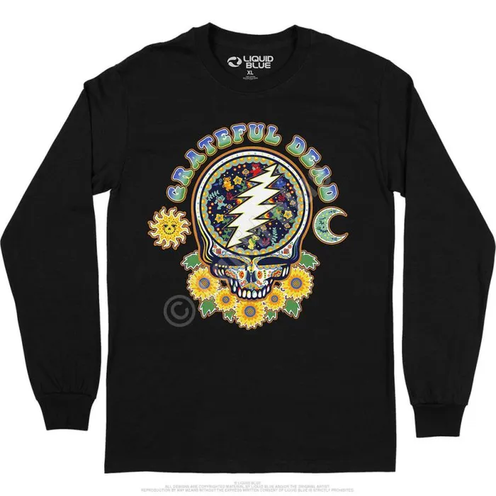 Liquid Blue Long Sleeve Men Steal Your Face Day Of The Dead Long Sleeve TShirt Liquid Blue Long Sleeve Men Steal Your Face Day Of The Dead Long Sleeve TShirt