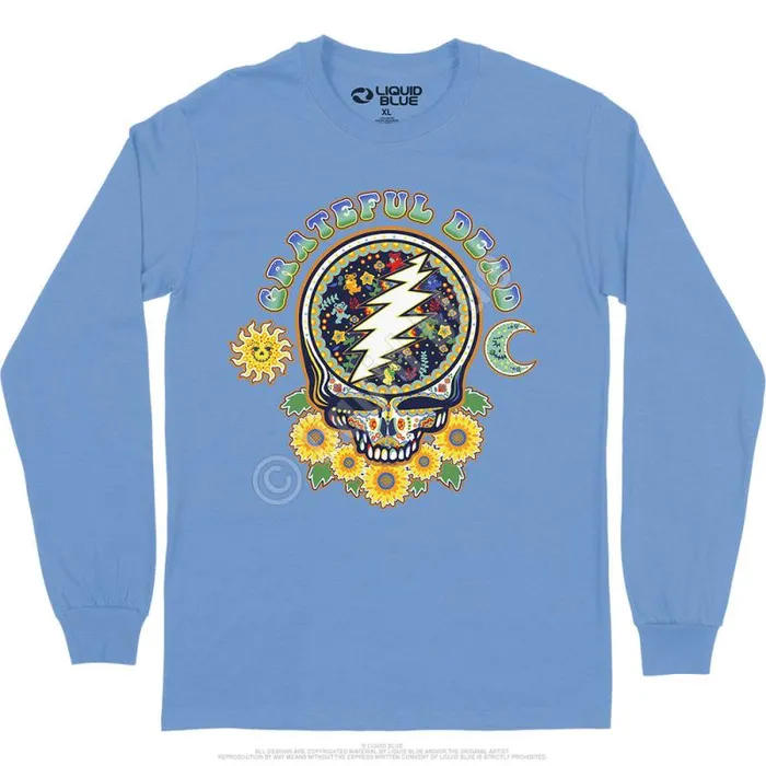 Liquid Blue Long Sleeve Men Steal Your Face Day Of The Dead Long Sleeve TShirt Liquid Blue Long Sleeve Men Steal Your Face Day Of The Dead Long Sleeve TShirt