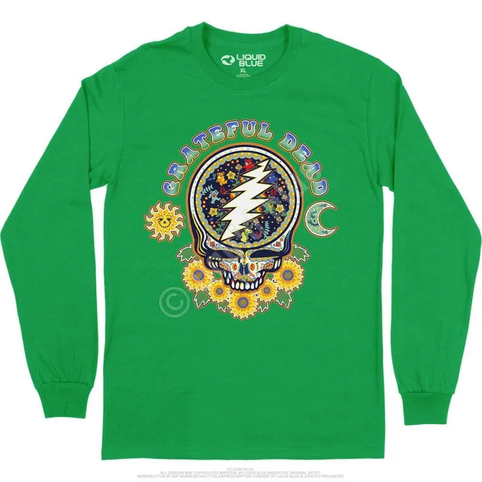 Liquid Blue Long Sleeve Men Steal Your Face Day Of The Dead Long Sleeve TShirt Liquid Blue Long Sleeve Men Steal Your Face Day Of The Dead Long Sleeve TShirt