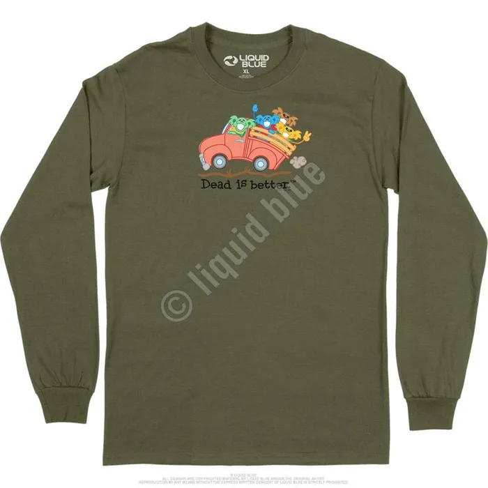 Liquid Blue Long Sleeve Men Truck Dead Is Better Long Sleeve TShirt
