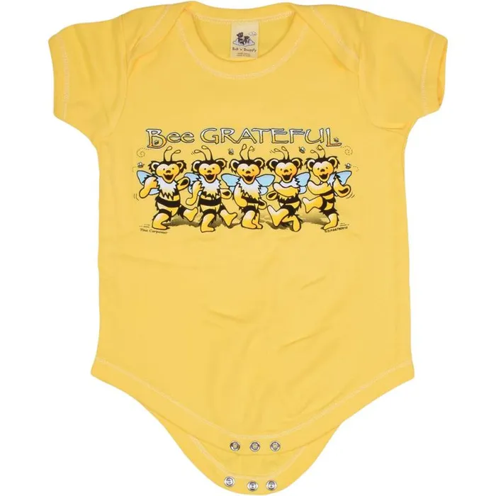Liquid Blue Onesies Kids GD Bee Grateful Yellow Onesie