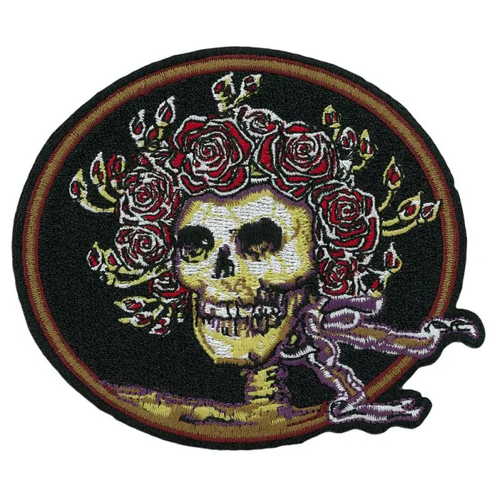 Liquid Blue Patches Accessories GD Skull And Roses Oval Patch
