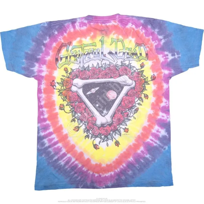 Liquid Blue PolyCotton TShirt Men Vintage Space Your Face PolyCotton TieDye TShirt