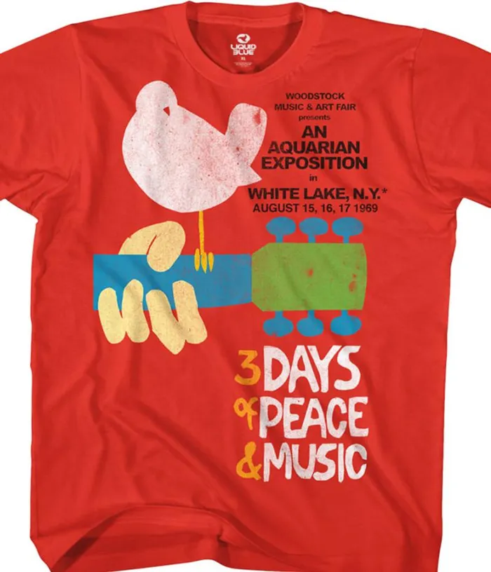 Liquid Blue TShirt Men 3 Days Red TShirt